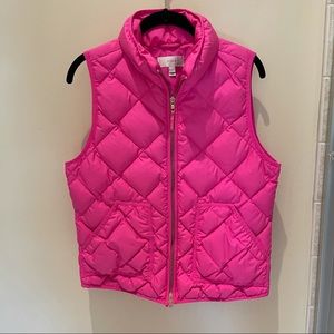 J. Crew Down Vest - Hot Pink